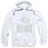BATMAN/KNIGHT SKETCH - ADULT PULLOVER HOODIE - WHITE