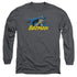 BATMAN/8 BIT CAPE - L/S ADULT 18/1 - CHARCOAL