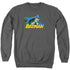 BATMAN/8 BIT CAPE - ADULT CREWNECK SWEATSHIRT - CHARCOAL