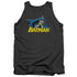 BATMAN/8 BIT CAPE - ADULT TANK - CHARCOAL