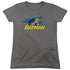 BATMAN/8 BIT CAPE - S/S WOMENS TEE - CHARCOAL