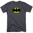 BATMAN/PIXEL SYMBOL - S/S ADULT 18/1 - CHARCOAL