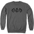 BATMAN/CRACKLE BAT - ADULT CREWNECK SWEATSHIRT - CHARCOAL