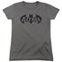 BATMAN/CRACKLE BAT - S/S WOMENS TEE - CHARCOAL