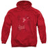 BATMAN/HARLEY&#39;S PACKING - ADULT PULLOVER HOODIE - RED