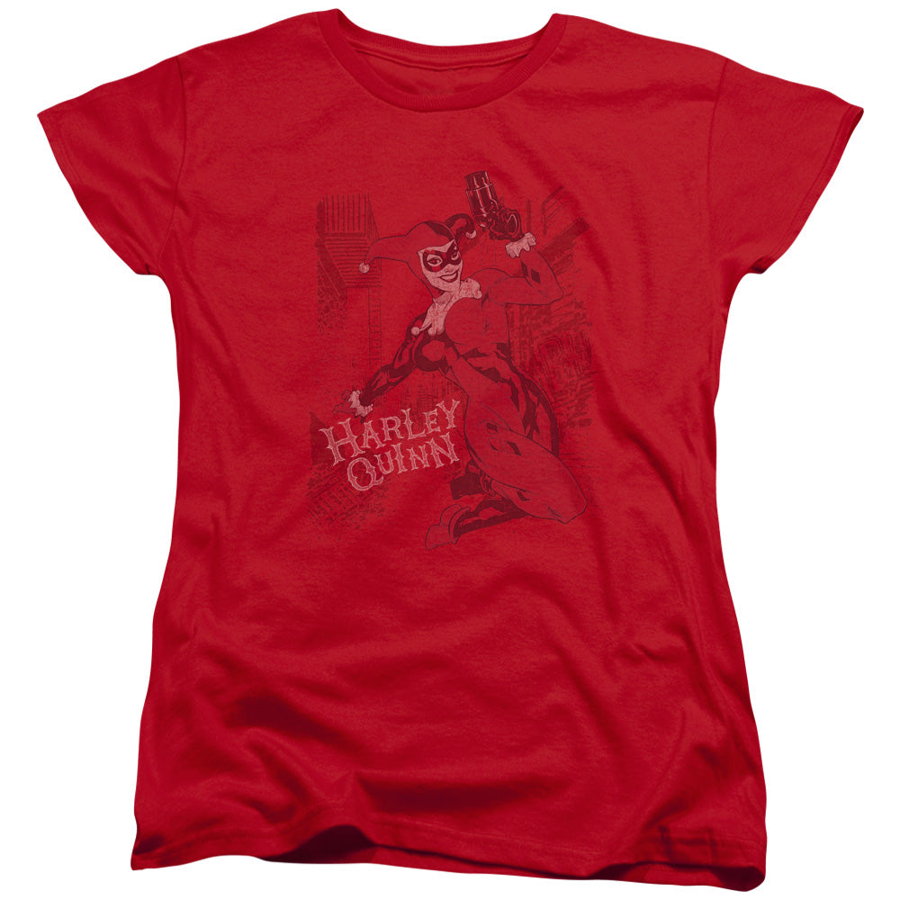 BATMAN/HARLEYS PACKING - S/S WOMENS TEE - RED