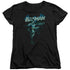 BATMAN/BLUE BAT - S/S WOMENS TEE - BLACK