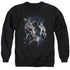 BATMAN/GARGOYLES - ADULT CREWNECK SWEATSHIRT - BLACK