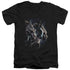 BATMAN/GARGOYLES - S/S ADULT V-NECK 30/1 - BLACK