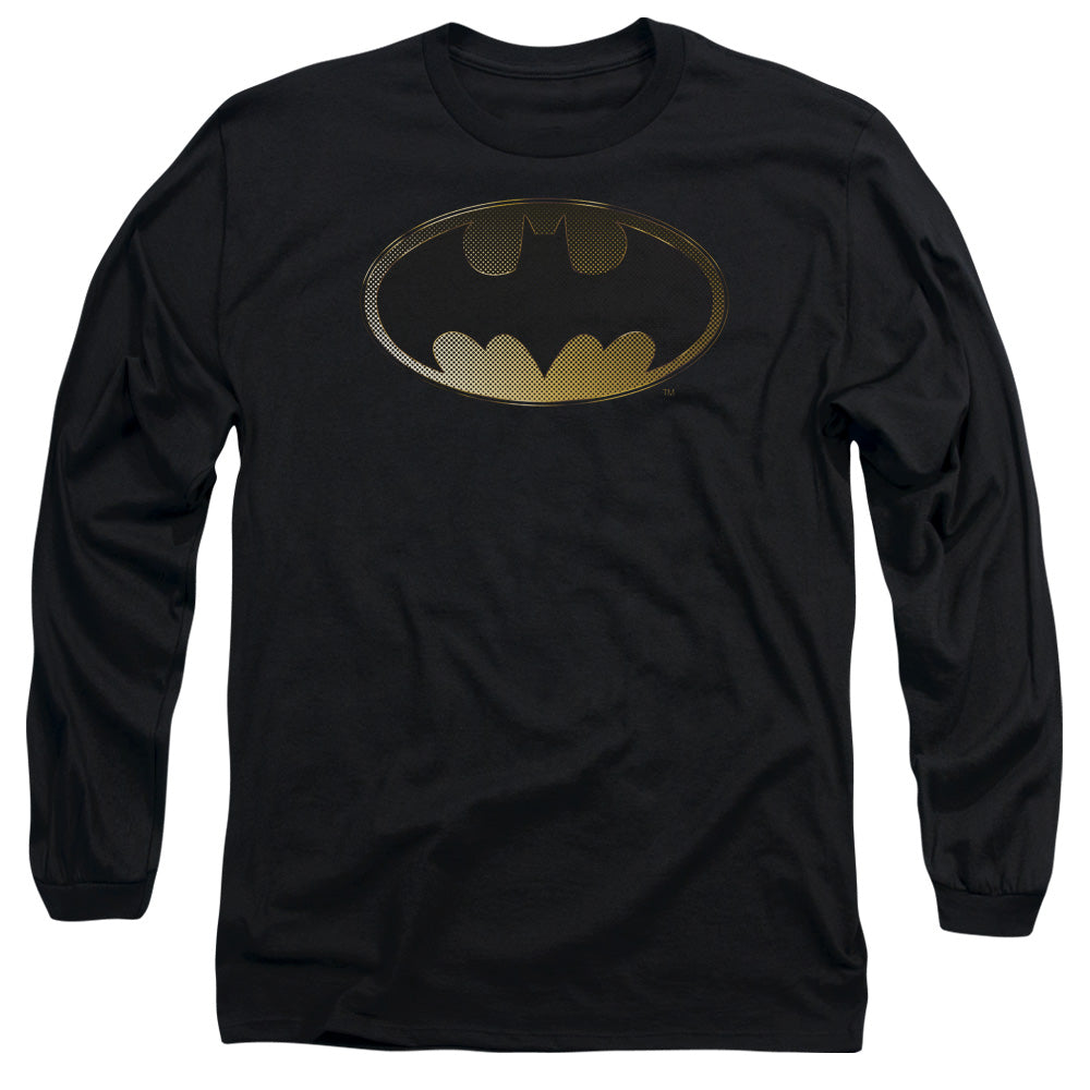 BATMAN/HALFTONE BAT - L/S ADULT 18/1 - BLACK