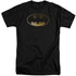 BATMAN/HALFTONE BAT - S/S ADULT TALL 18/1 - BLACK