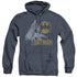 BATMAN/KNIGHT WATCH - ADULT HEATHER HOODIE - NAVY