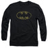 BATMAN/TATTERED LOGO -  L/S ADULT 18/1  - BLACK