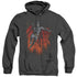 BATMAN/MAJESTIC - ADULT HEATHER HOODIE - BLACK