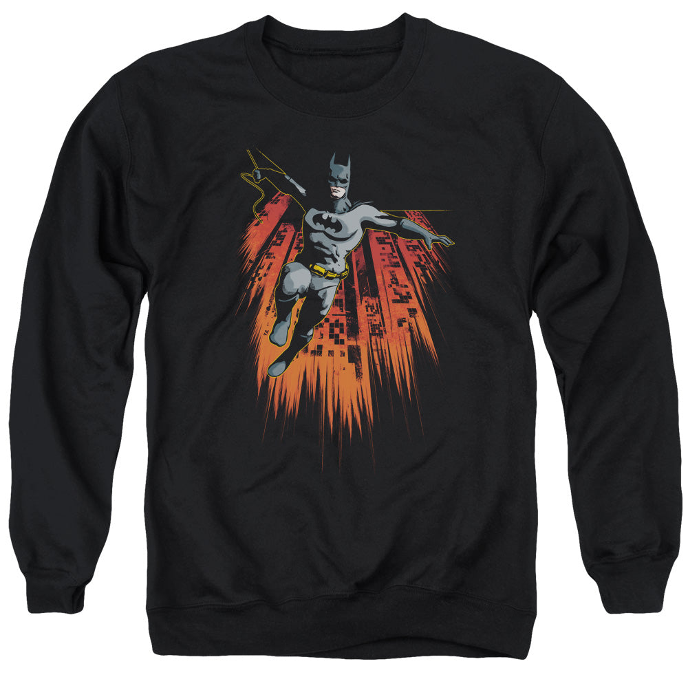 BATMAN/MAJESTIC - ADULT CREWNECK SWEATSHIRT - BLACK