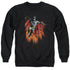 BATMAN/MAJESTIC - ADULT CREWNECK SWEATSHIRT - BLACK