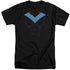 BATMAN/NIGHTWING COSTUME - S/S ADULT TALL 18/1 - BLACK