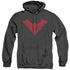 BATMAN/NIGHTWING UNIFORM 52 - ADULT HEATHER HOODIE - BLACK