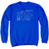 BATMAN/BATMOBILE - ADULT CREWNECK SWEATSHIRT - ROYAL BLUE