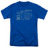 BATMAN/BATMOBILE - S/S ADULT 18/1  -  ROYAL BLUE