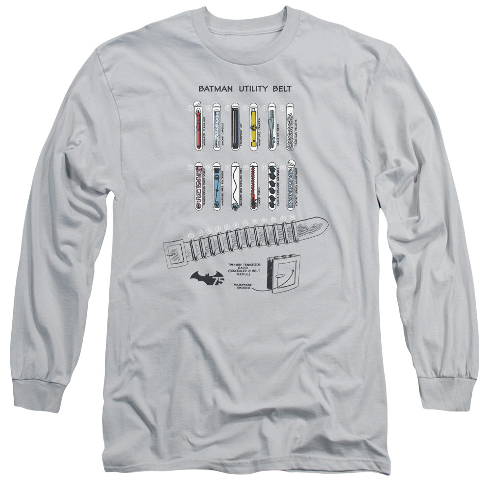 BATMAN/UTILITY BELT -  L/S ADULT 18/1  - SILVER