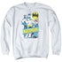 BATMAN/OUT OF THE PAGES - ADULT CREWNECK SWEATSHIRT - WHITE
