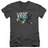BATMAN/VROOM - S/S ADULT V-NECK 30/1 - CHARCOAL