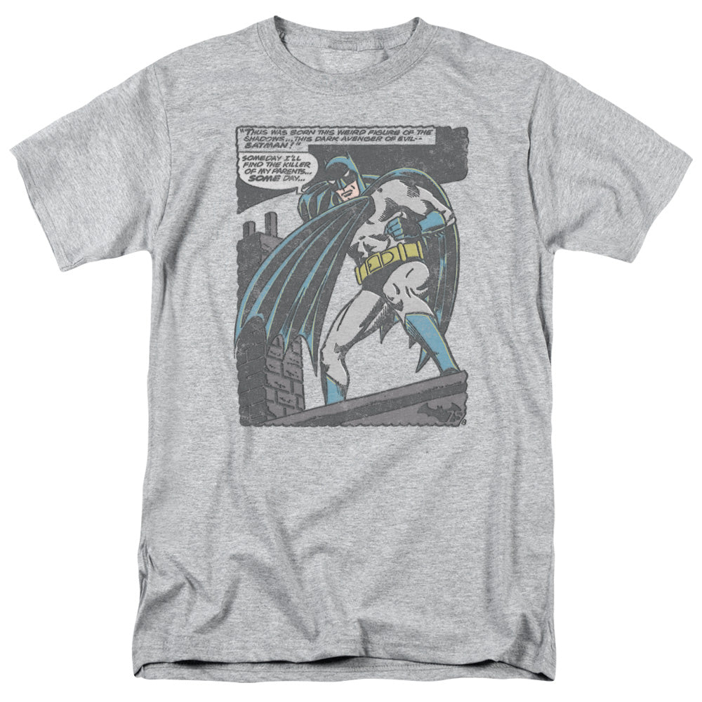 BATMAN/BAT ORIGINS - S/S ADULT 18/1  -  ATHLETIC HEATHER