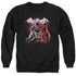 BATMAN/RAGING BAT - ADULT CREWNECK SWEATSHIRT - BLACK