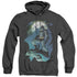 BATMAN/GLOW OF THE MOON - ADULT HEATHER HOODIE - BLACK