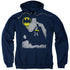 BATMAN/BAT KNOCKOUT - ADULT PULLOVER HOODIE - NAVY