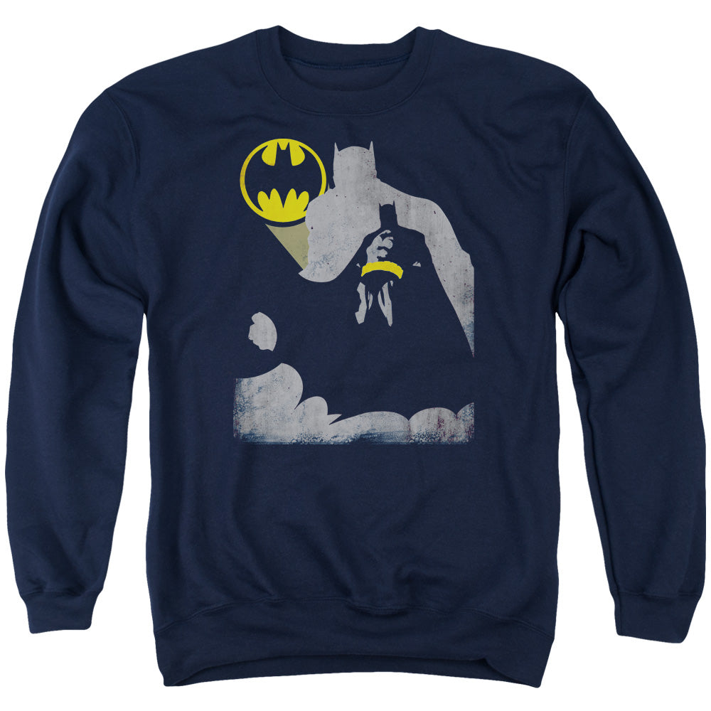 BATMAN/BAT KNOCKOUT - ADULT CREWNECK SWEATSHIRT - NAVY