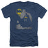 BATMAN/BAT KNOCKOUT - ADULT HEATHER - NAVY