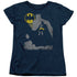 BATMAN/BAT KNOCKOUT - S/S WOMENS TEE - NAVY