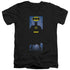 BATMAN/BATMAN BLOCK - S/S ADULT V-NECK 30/1 - BLACK
