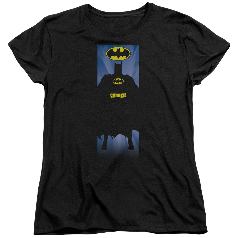 BATMAN/BATMAN BLOCK - S/S WOMENS TEE - BLACK