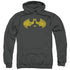 BATMAN/BAT SYMBOL KNOCKOUT - ADULT PULLOVER HOODIE - CHARCOAL