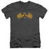 BATMAN/BAT SYMBOL KNOCKOUT - S/S ADULT V-NECK 30/1 - CHARCOAL