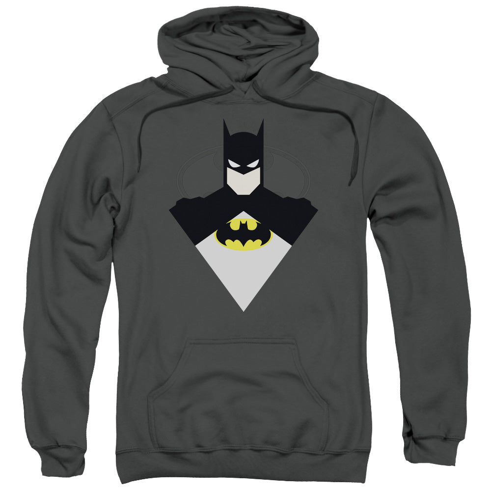 BATMAN/SIMPLE BAT - ADULT PULLOVER HOODIE - CHARCOAL