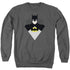 BATMAN/SIMPLE BAT - ADULT CREWNECK SWEATSHIRT - CHARCOAL