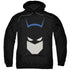 BATMAN/ BAT HEAD - ADULT PULLOVER HOODIE - BLACK