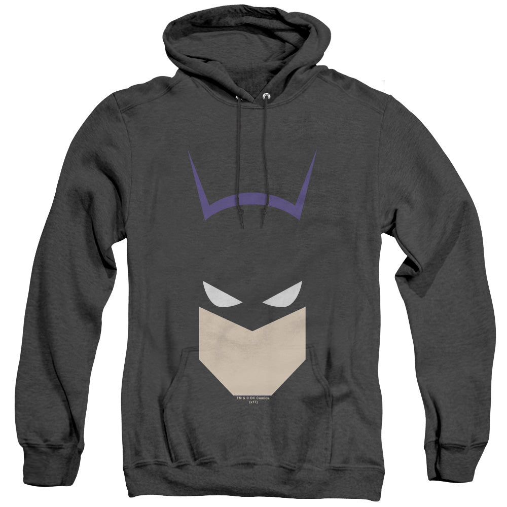 BATMAN/ BAT HEAD - ADULT HEATHER HOODIE - BLACK