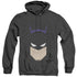 BATMAN/ BAT HEAD - ADULT HEATHER HOODIE - BLACK