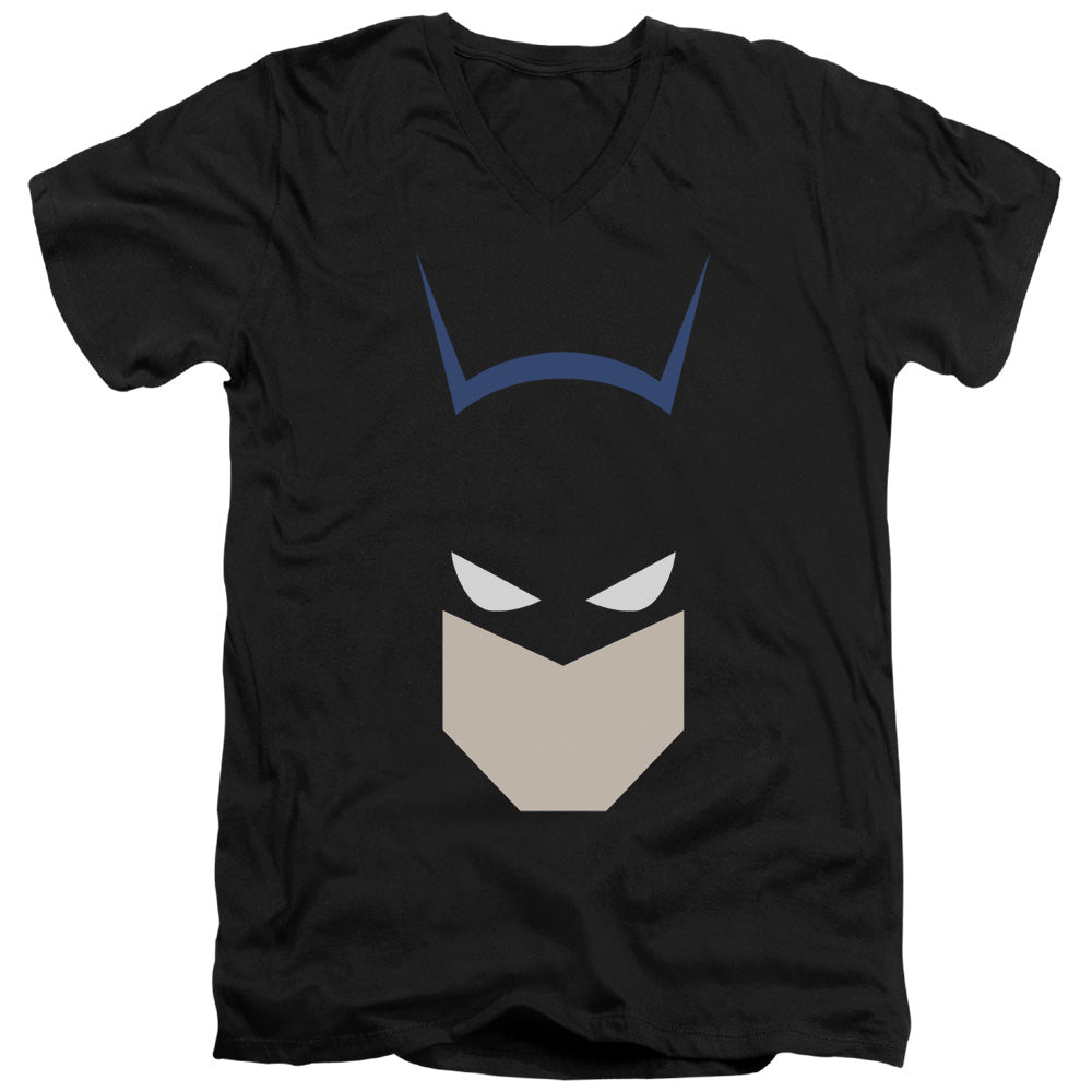 BATMAN/ BAT HEAD - S/S ADULT V-NECK 30/1 - BLACK