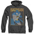 BATMAN/SIMPLE BM POSTER - ADULT HEATHER HOODIE - BLACK