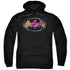 BATMAN/HAWAIIAN SHIELD - ADULT PULLOVER HOODIE - BLACK