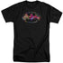 BATMAN/HAWAIIAN SHIELD - S/S ADULT TALL 18/1 - BLACK
