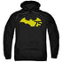 BATMAN/75 LOGO 2 - ADULT PULLOVER HOODIE - BLACK