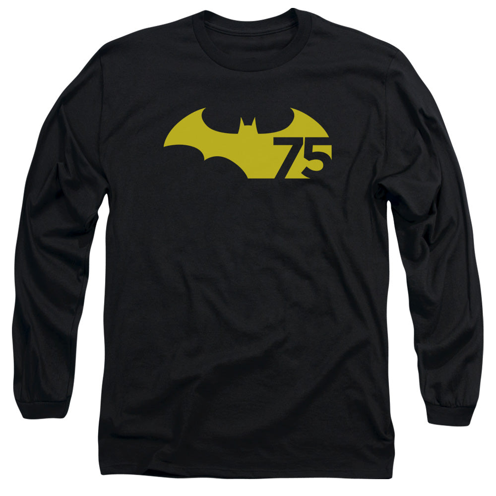 BATMAN/75 LOGO 2 -  L/S ADULT 18/1  - BLACK