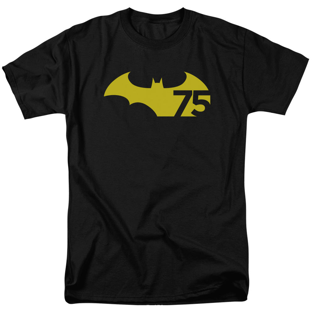 BATMAN/75 LOGO 2 - S/S ADULT 18/1  -  BLACK